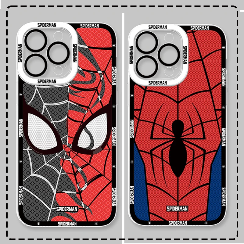 Spider Man TPU Clear Case For Xiaomi 13T 12T 11T 10T 14 13 12 11 Lite 5G NE POCO F6 X6 Pro X3 NFC X5 X4 GT F3 F4 F5 M6 M5S C65