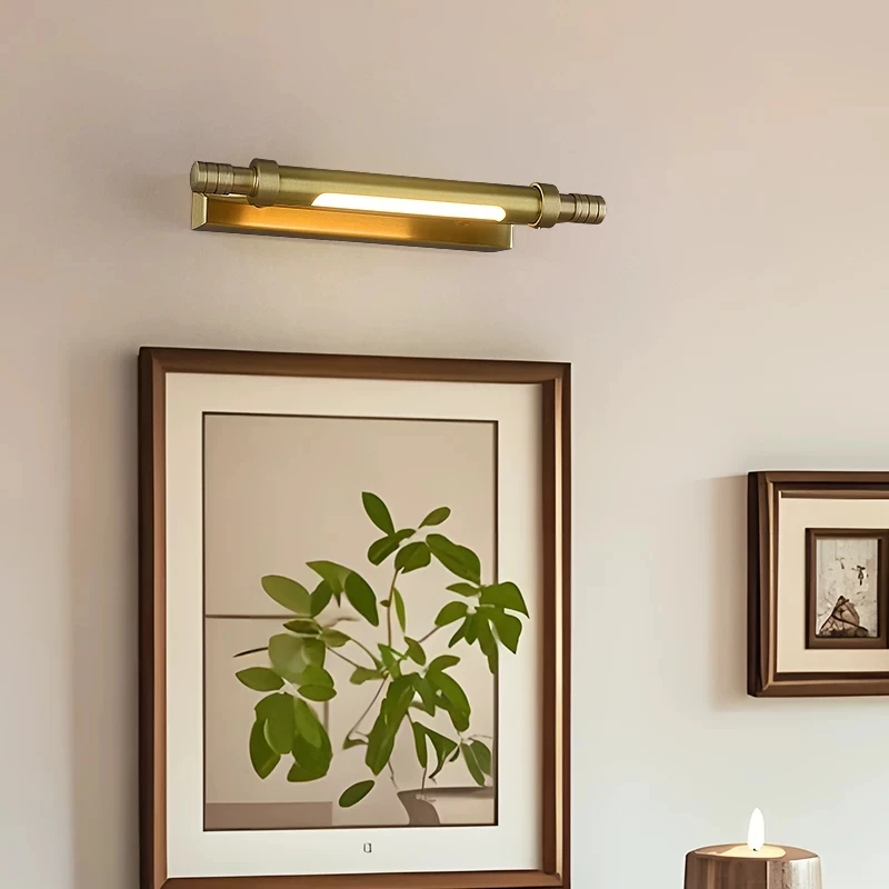 Copper Mirror Headlight Led Bathroom Bathroom Cabinet Mirror Cabinet Light Vintage Oil Painting Mirror Light Dresser Makeup Lamp