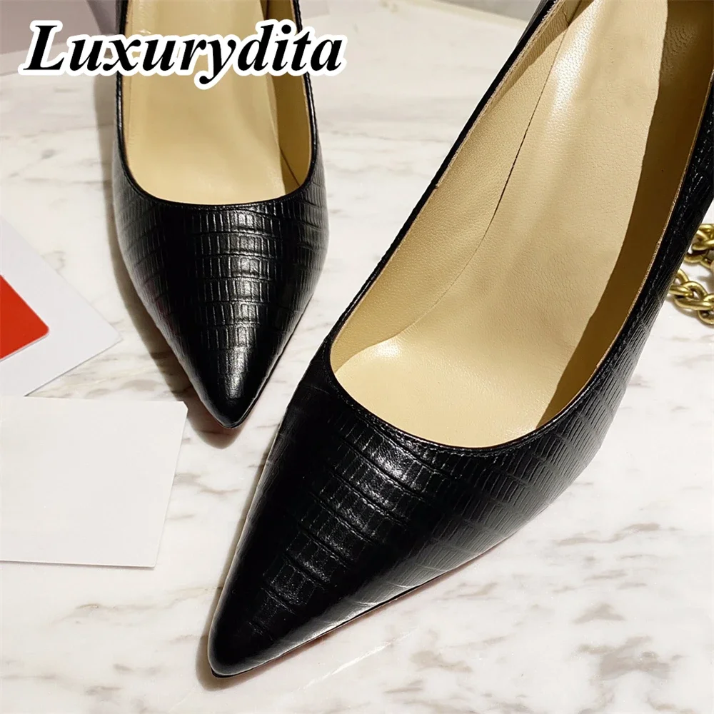 

Top Quality Womens High Heels 0-12cm Luxury Fashion Ladies Sandals Designer Classic Red Heel Real Leather sole Mules Shoes 2195