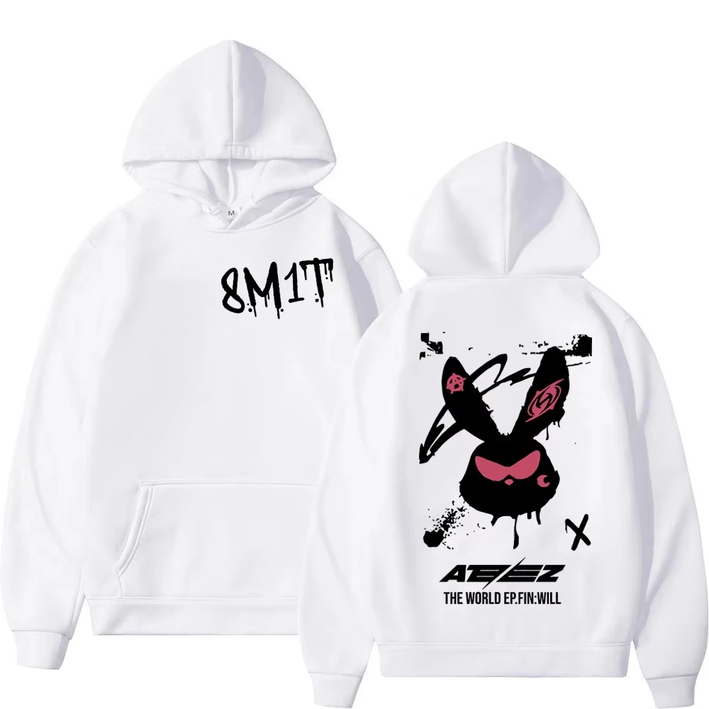 2026 New Model Kpop Ateez 8M1T fashion pattern printed men's hoodie Touring Fashion trend Hip-hop high-quality hoodie