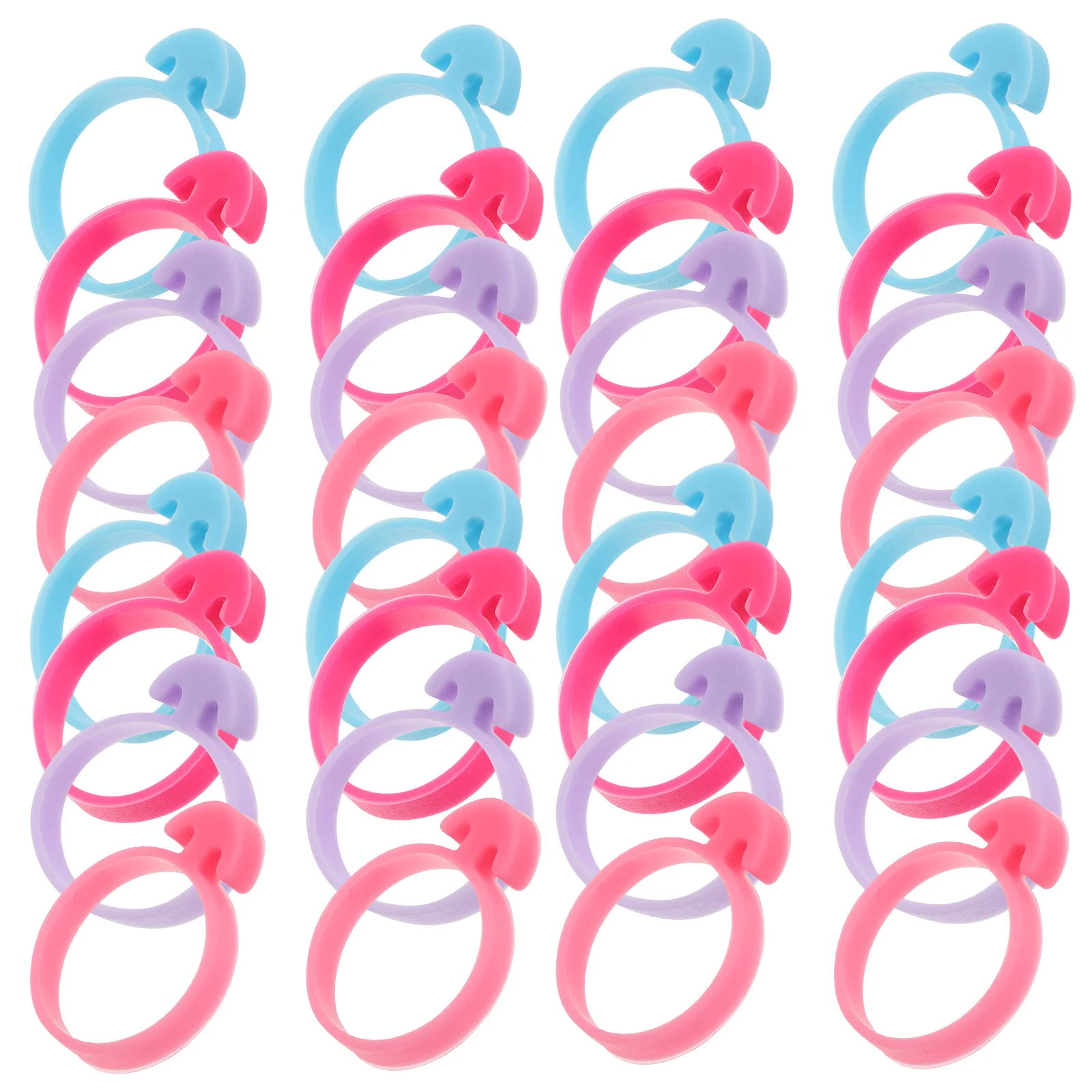 

40 Pcs Piping Bag Fixing Ring Cookie Icing Holder Silica Gel Ties for Decoration
