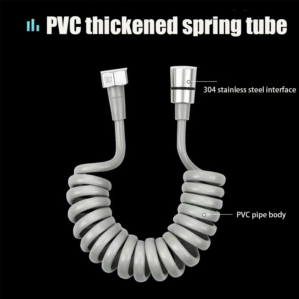 Tubo flessibile per doccia a molla da 2M accessori per il bagno wc Bidet spruzzatore pistola rubinetto per vasca linea telefonica tubo per doccia