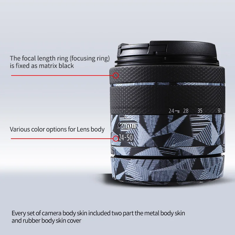 For Canon camera lens Sticker RF24-50 Lens Skin Colored camera decorates 3M material protective film