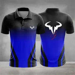 2024 Men's Fashion Breathable Tennis Sportswear Men's Sports Sweat POLO Shirt Men's Quick-drying Lapel Short-sleeved T-shirt
