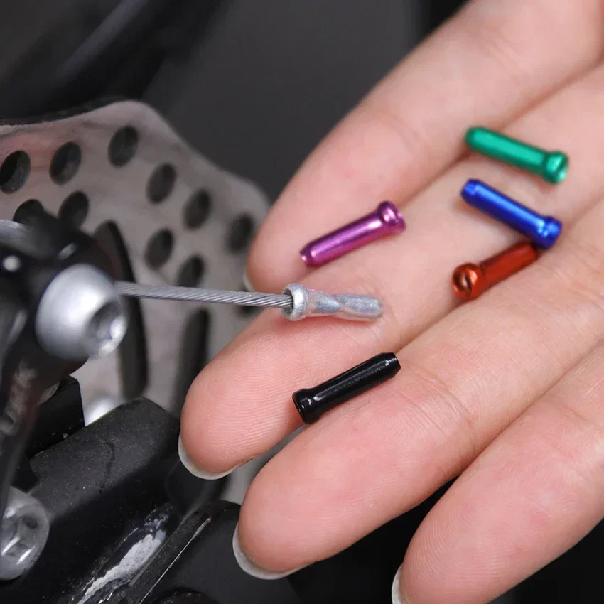 20PCS Bicycle Cable End Caps Bike Wire End Caps Brake Derailleur Shifter Cable Tips Crimps Tail Cap Bike Accessories