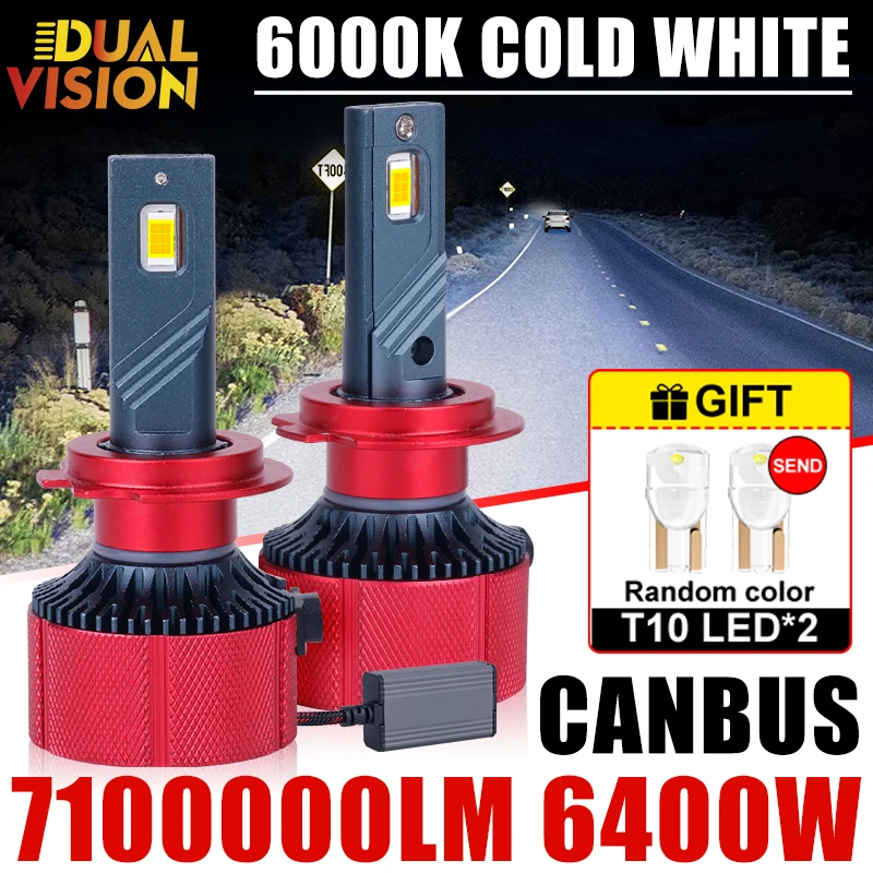 

Светодиодные лампы H11 6400 Вт, 5570 CSP, Canbus, K5C, H7, H4, H1, H8, H9, 9005, 9006, HB3, HB4, 9012, HIR2, 7100000 лм, 6000K, белые, для фар и противотуманных фар автомобиля