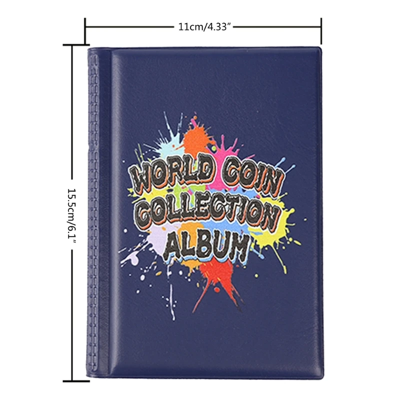 YYDS Coin Book 120 Pocket Coin Collection Holder Coin Storage Book 2,9x2,9cm mỗi túi, dành cho bộ sưu tập tiền xu