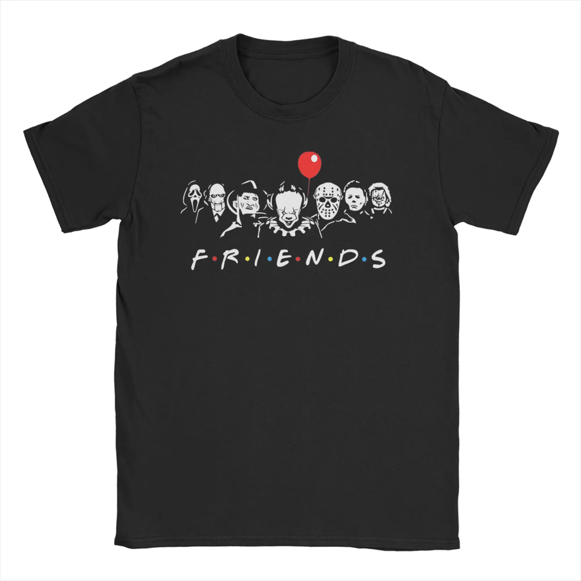 

Stephen King Halloween Friends T-Shirt Men Women Pure Cotton T Shirts Horror Movies Short Sleeve Tee Shirt Plus Size Clothes