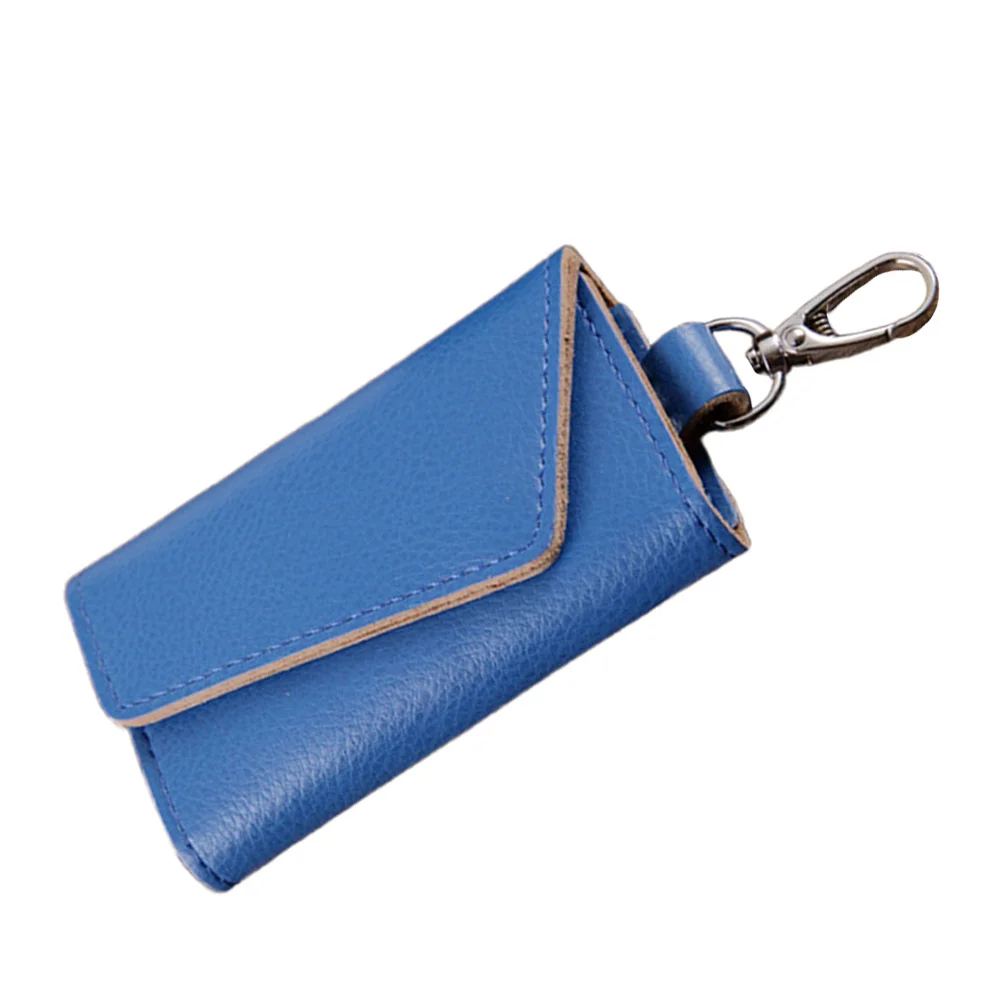 

Pouch Blue Large Capacity Car Storage Zipper Case For Men Women Hanging Waist Keychain Organizer Car Key Pack Key