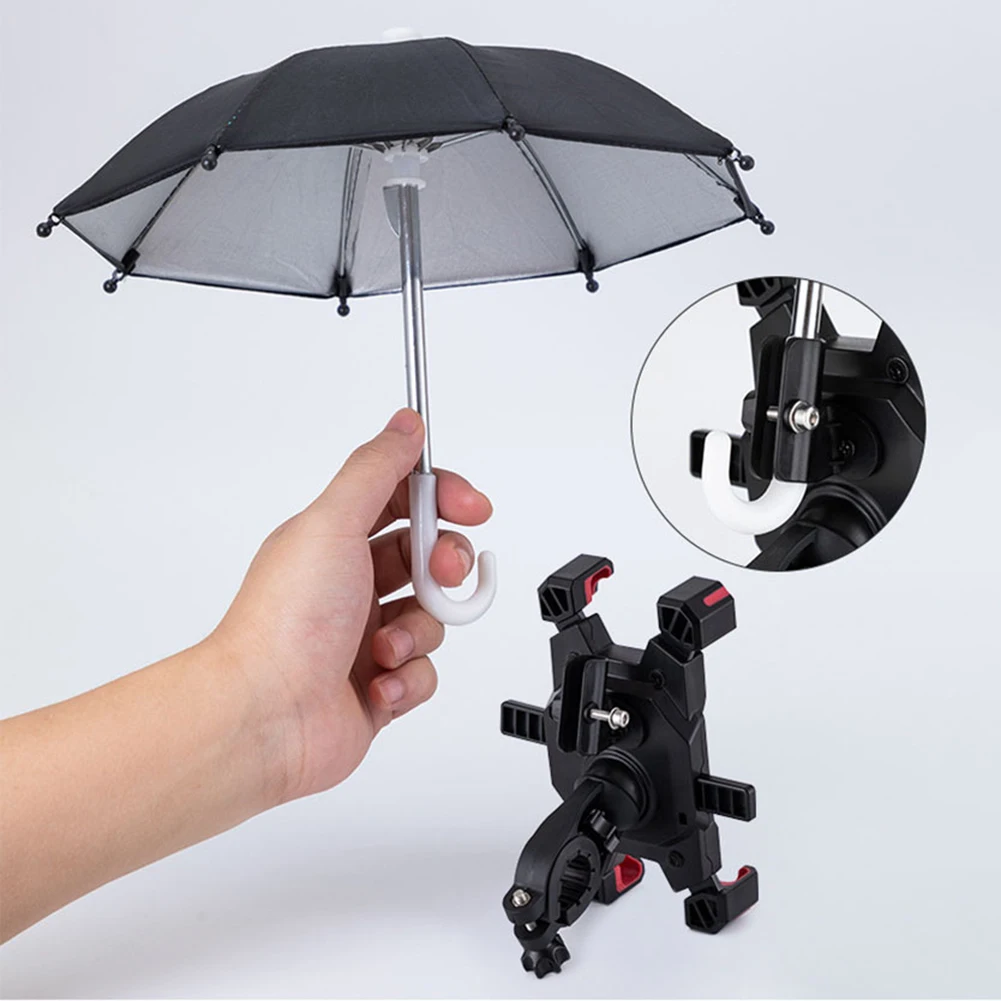 

Motorcycle Bicycle Mobile Phone Holder Umbrella Portable Waterproof Anti-permeability Mini Umbrella Bracket Smartphone Accessory