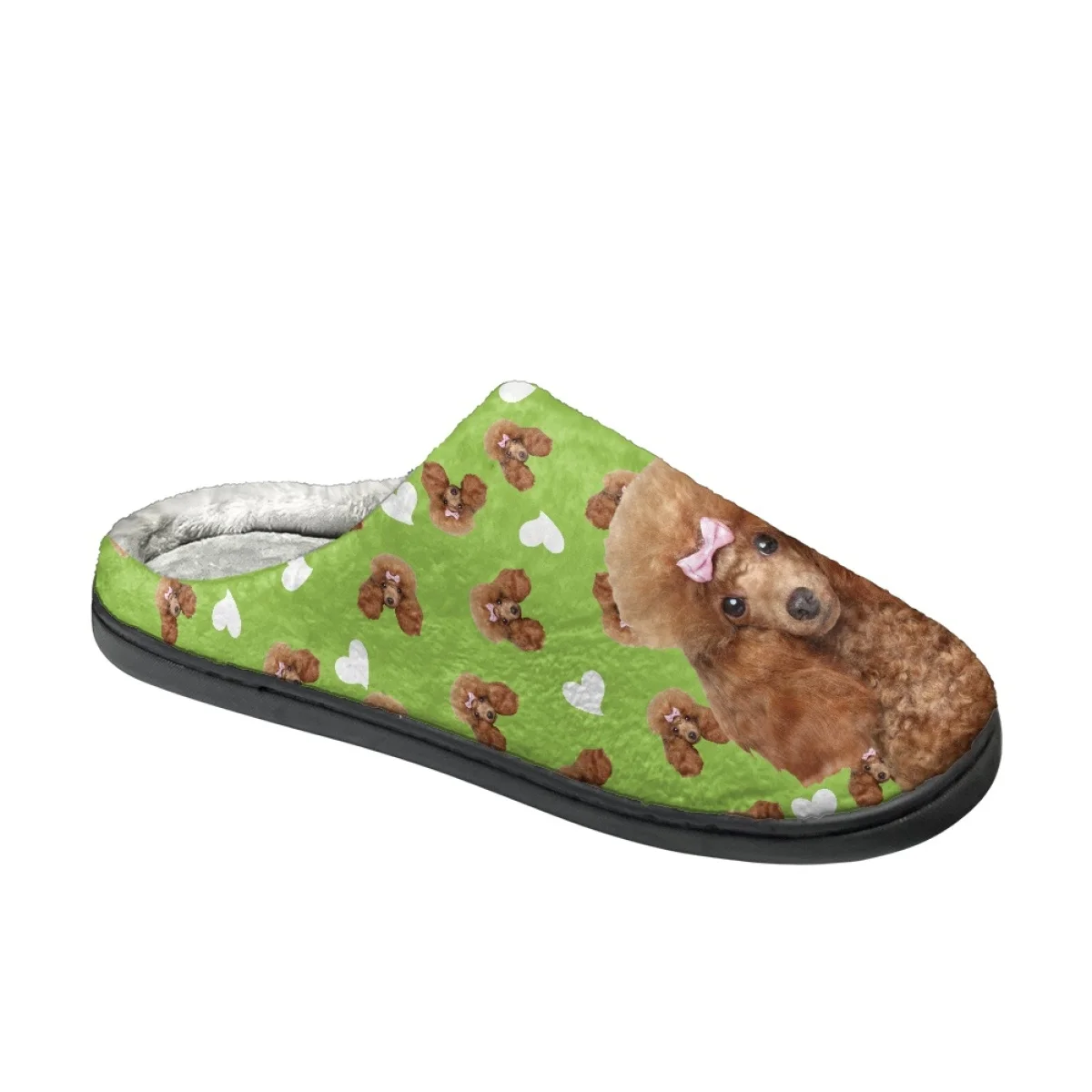 Pantofole in cotone comode con motivo a cane adorabile per interni coppie calde calzature per la casa Casual antiscivolo pantofole da donna con stampa su richiesta