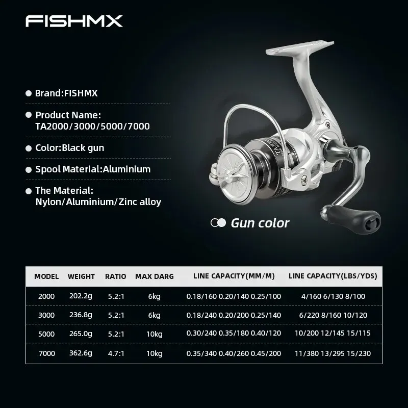 FishMX Spinning Fishing Reel Ultralight Max Drag 10kg Spinning Reel for Carp Pike Bass Fishing Coil - view 4