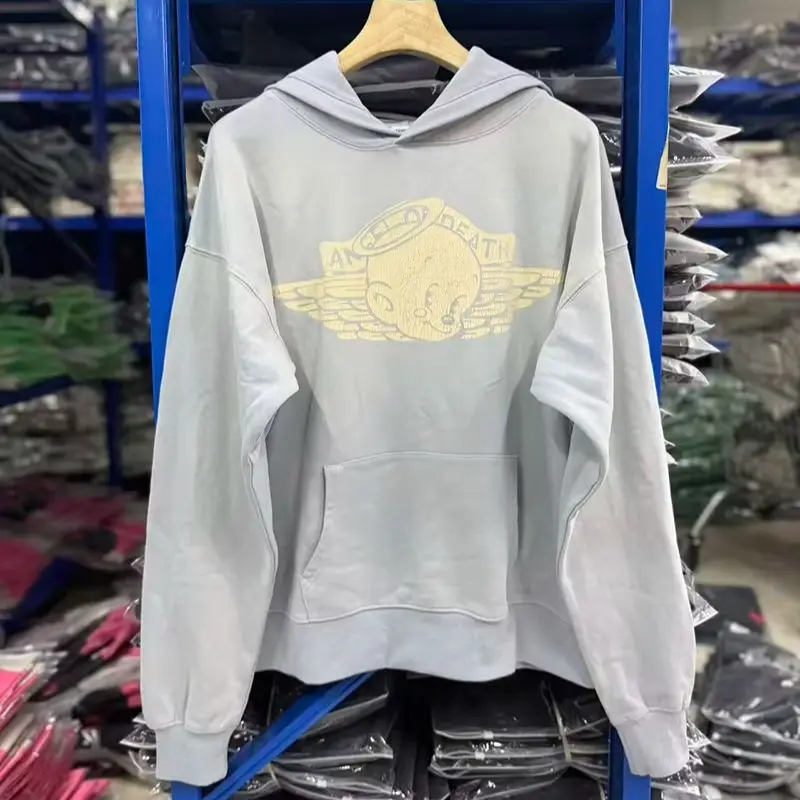 2026 New Arrival Unisex SAINT Blue Tear Print Hoodie High Quality Heavy Fabric Hooded Pullover Streetwear For Men Women