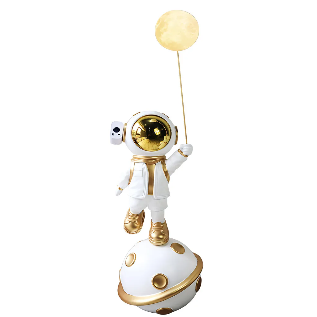 

Large, landing, astronaut, ornament, moon, night light, base, bluetooth, speaker, multi function, living room, hotel