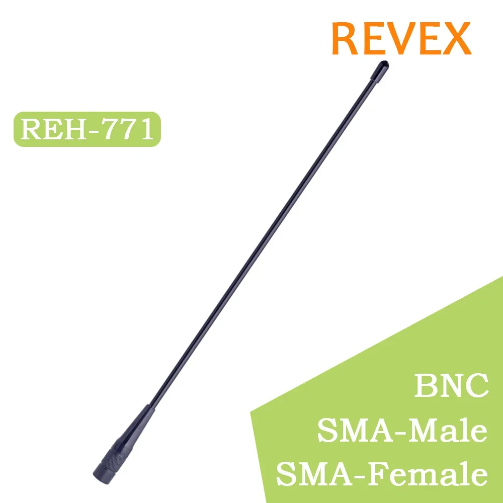 REVEX RE-771 BNC Two Way Radio Antenna Walkie Talkie 144/430MHz 20W 2.15dBi for Kenwood ICOM Motorola Vertex Wilson YAESU