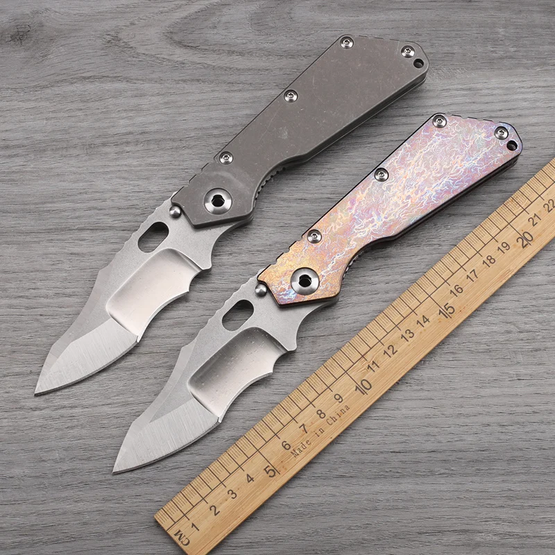 VG10 Steel Plate Titanium Alloy Handle Folding Knife Outdoor Camping Hunting Survival Tactics Anti Height Hardness Tool