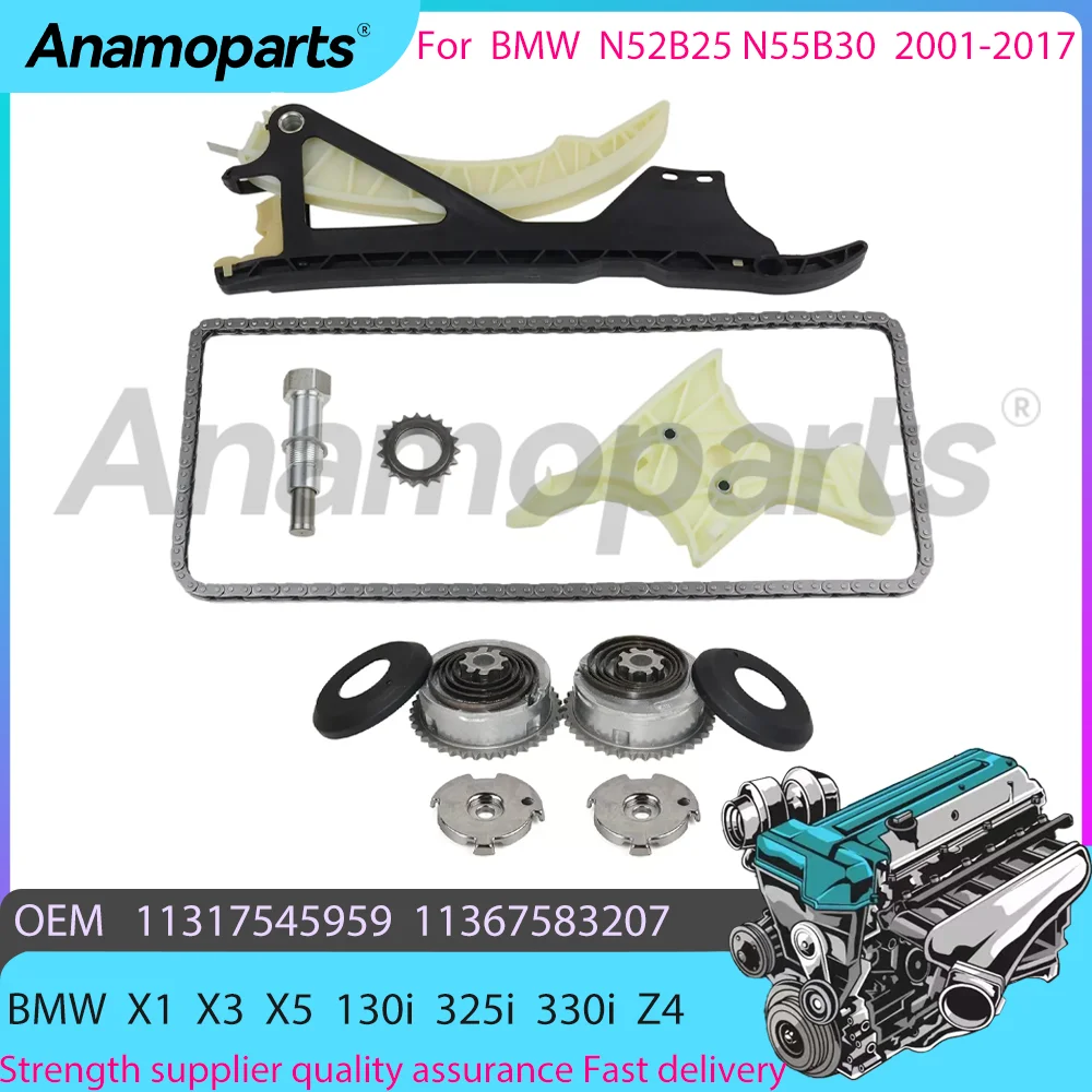 Engine parts timing chain Camshaft Gear kit for 2001-2017 BMW N52B25 N55B30 X1 X3 X5 130i 325i 330i Z4 2.5L 3.0L 11317545959