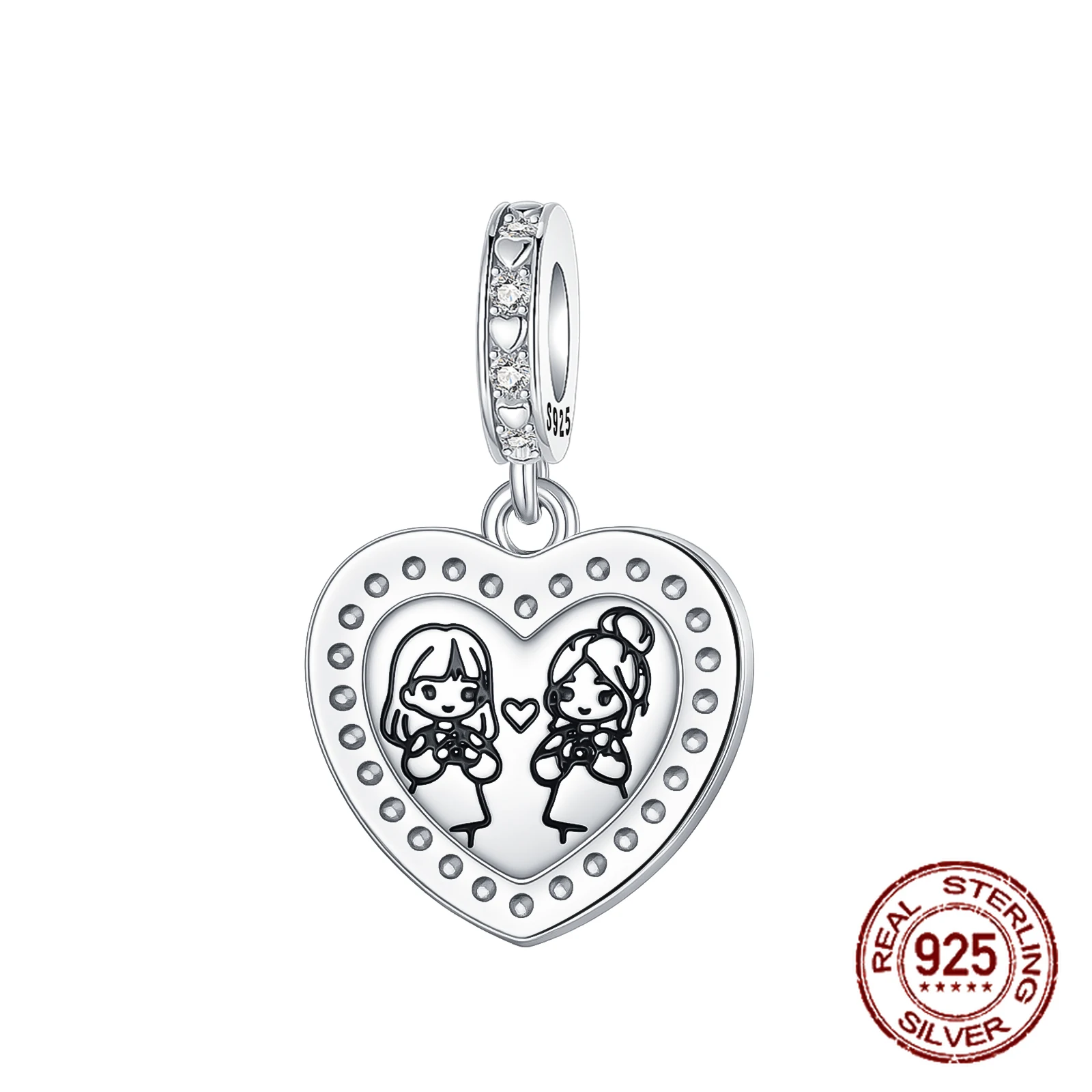 

Стерлингового Серебра 925 пробы, а не сестра по крови, но сестра по сердцу, кулон, подвеска, подходит для оригинальных браслетов, женские ювелирные изделия своими руками, подарок