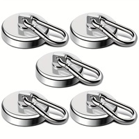 Max Pull Heavy-Duty Magnetic Hooks with Carabiner Clip - Ideal for BBQ, Hanging, Cruise Ship, Kitchens, Garages & Refrigerators