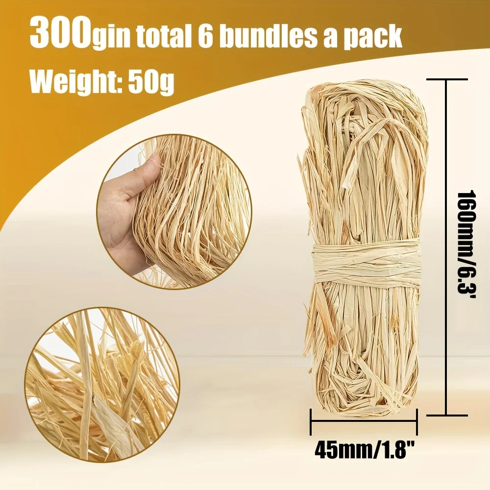 100g Natural Raffia Ribbon,Raffia Straw for Florist Bouquest Decoration Crafts Ribbon fo Christmas Gift Birthday Wrap Ribbon.