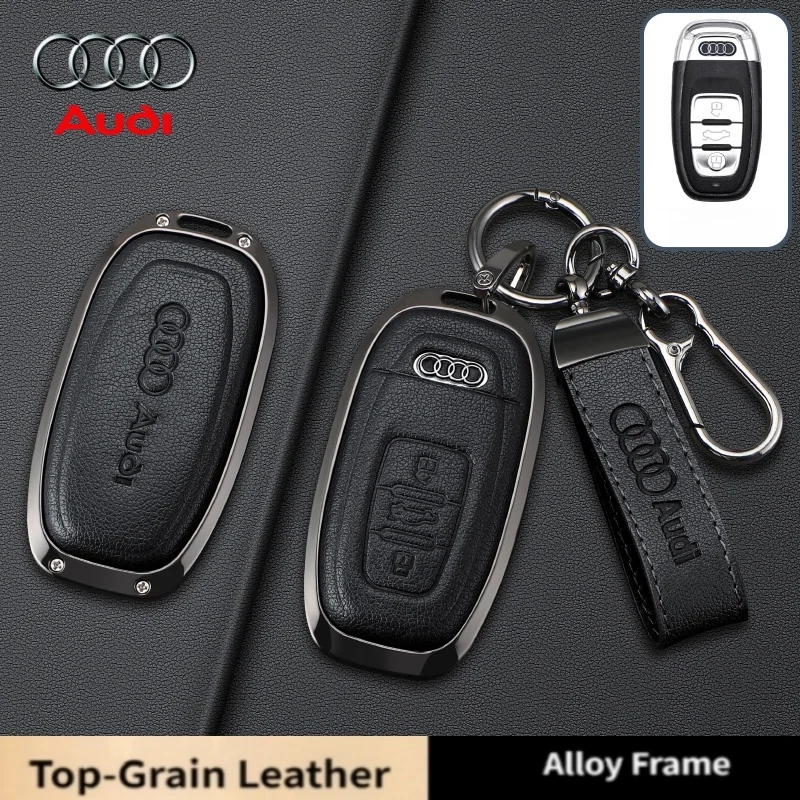 

Zinc Alloy Leather Car Remote Key Case Cover for Audi A1 A3 A4 8P 8L A5 B6 B7 A6 A7 C5 C6 Q3 Q5 Q7 4F S3 S6 Rs3 Tt Accessories