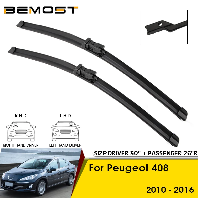 

Car Wiper Blades For Peugeot 408 2010-2016 Windshield Windscreen Front Window Blades 30"+26"R Car Accessories