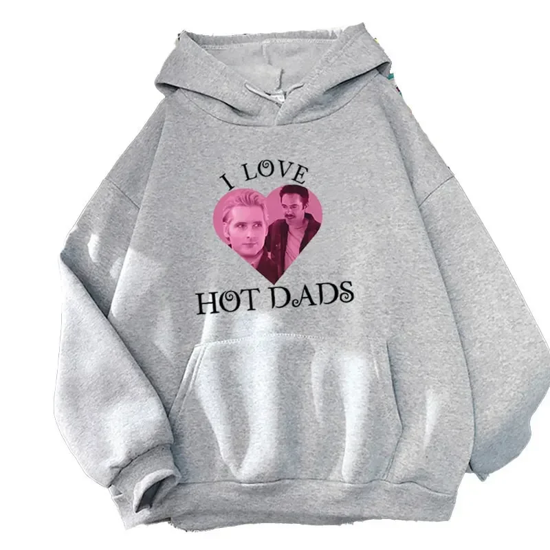 I Love Hot Dads T-shirt The Twilight Men Women Loose Hoodire Saga Charlie Swan Billy Burke Graphic Sweatshirt Streetwear