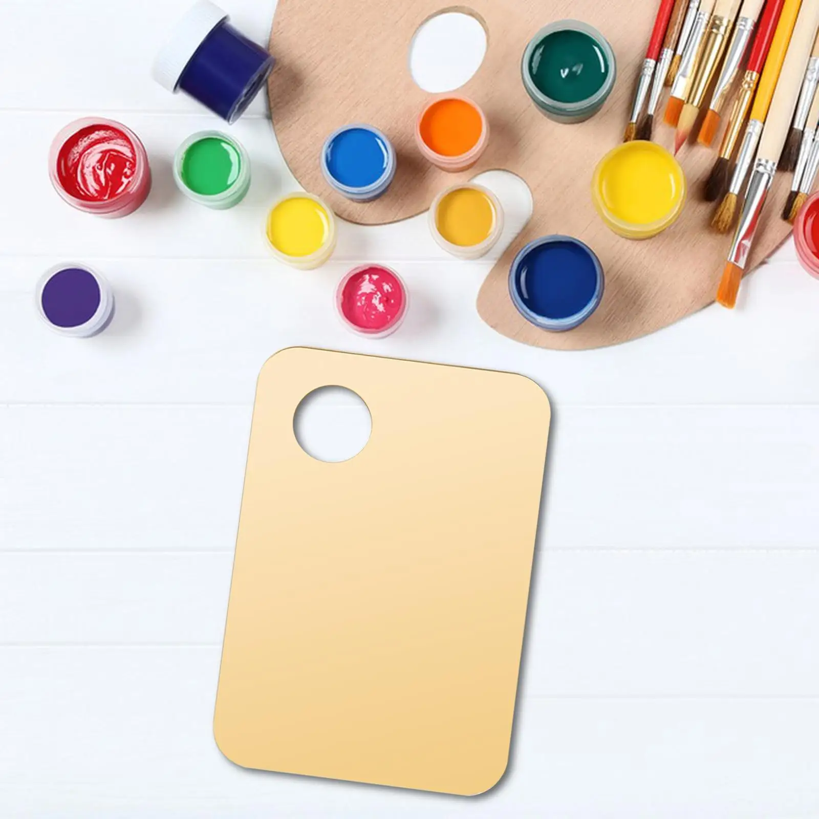 ถาดผสมสีอะคริลิคขนาดใหญ่สำหรับแต่งเล็บ อายแชโดว์ รองพื้น ลิปสติก และชุดเครื่องสำอาง