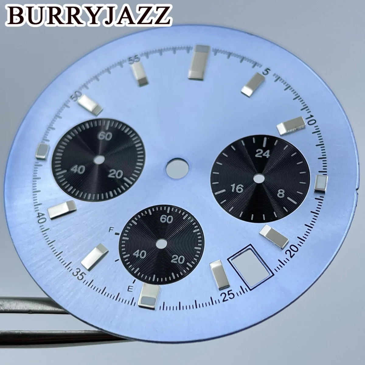 BURRYJAZZ 32.5mm 6 Hands Green Luminous Dial Used For Quartz Movement VK63 VK63A Timing Indicator Watch Modification Accessories