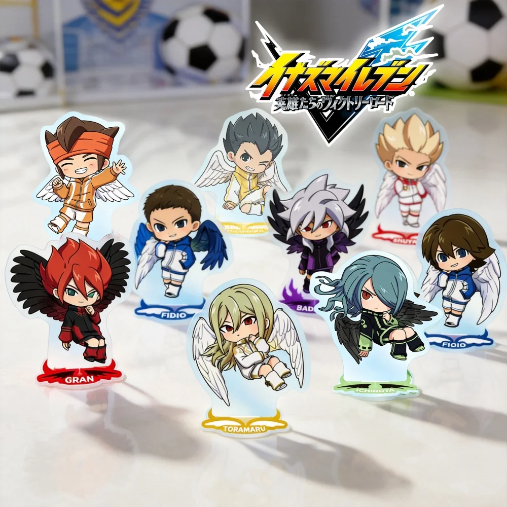 Anime Inazuma Eleven Acrylic Stand Keychain 2026 New Q Version Chibi Angel Wing Endou Goenji Aphrodi Desktop Decor Figures