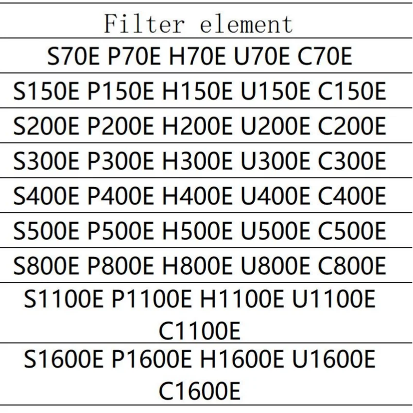 Bild 3: S800E P800E H800E U800E C800E Luftkompressor-Leitungsfilter für Jemaco