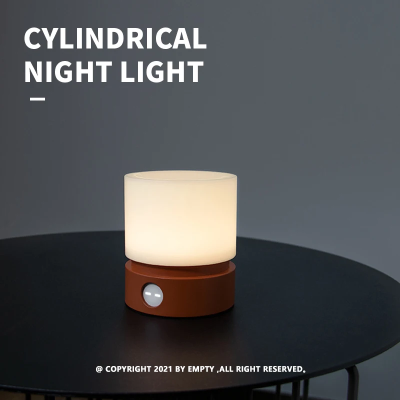 

CYLINDRICAL NIGHT LIGHT — круглая лампа для помощи во сне с функцией дыхания — дизайн с бесконечной затемнением