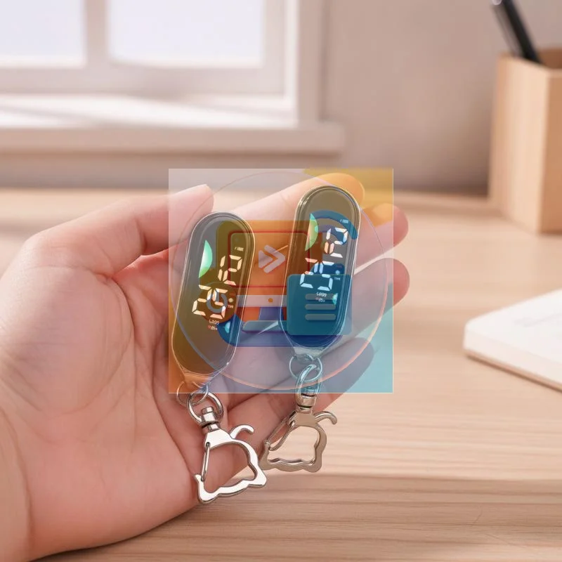 Portable LED Digital Pocket Watch Waterproof Luminous Hanging Electronic Watch for Kids Adults, Great for Outdoor Sports