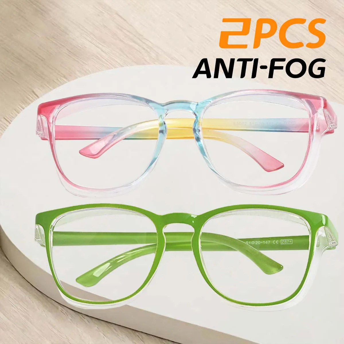 

2pcs Anti-Spray Goggles Anti-Pollen Sunglasses with Anti-Blue Light for Women And Men Fashion Simple Solid Glasses for Protectio