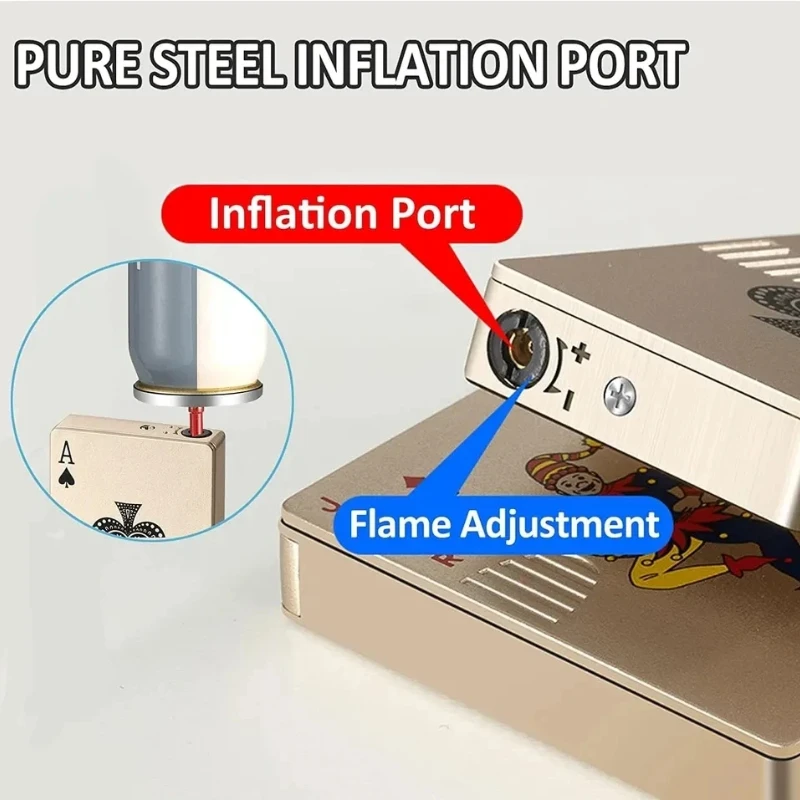 Encendedor de póquer Ace of Spades para hombres, encendedor de Gas butano a prueba de viento, Gadgets interesantes, venta al por mayor, envío