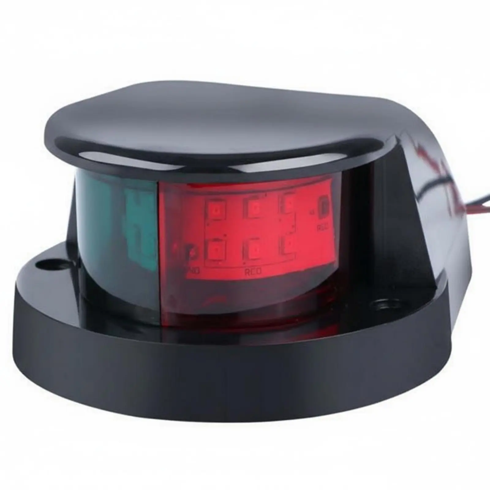 

Red Green Front Light IP67 Waterproof Yacht Front Marker Light DC 12V for Boaters, Night Boating, Unobstructed Water