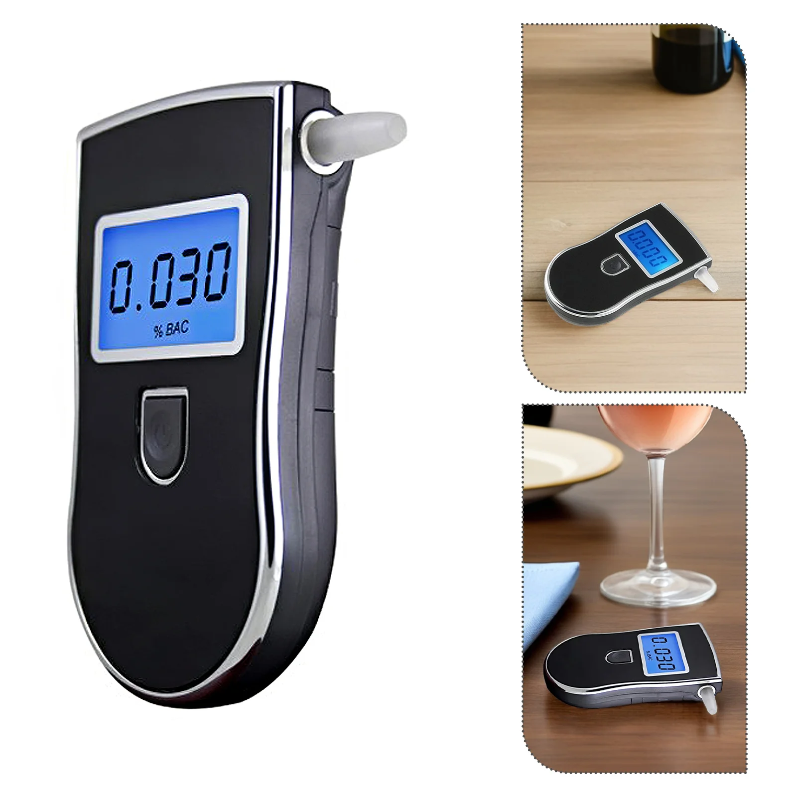 

Digital Breath Alcohol Tester Professional Police Alcohostes Black LCD Screen 0.000-0.199% BAC Sensor Car Electronics