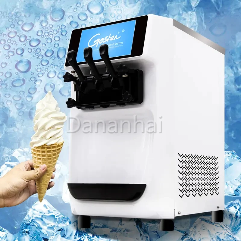 Intelligent Dual System Ice Cream Machine With Pre Cooling Function, Frozen Yogurt Machine, Mini Desktop Ice Cream Machine