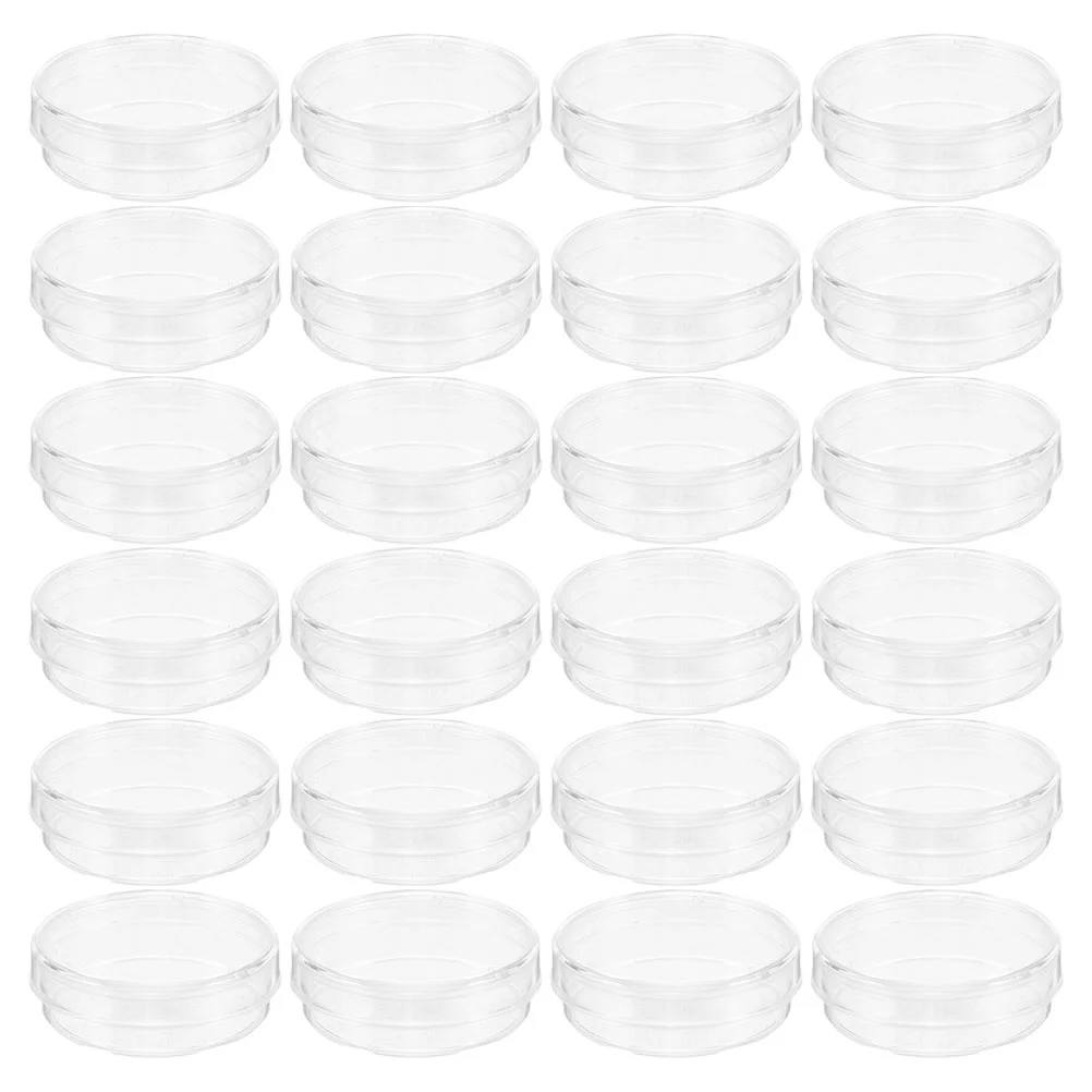 100 шт. прозрачные чашки Петри 35 мм пластиковые тарелки для культуры для лабораторных микробиологических наблюдений, научных исследований, чашка Петри