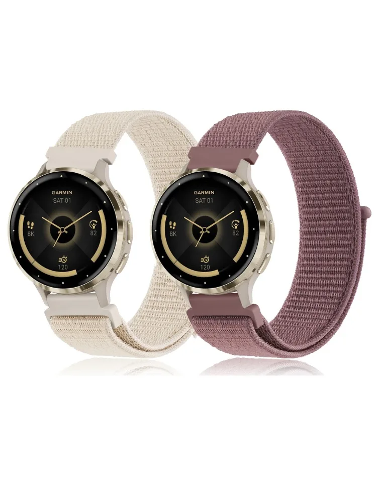 Bracelet en Nylon de 18mm pour Garmin Vivoactive 4s/3S/2S Venu2S/3S, pour femmes fossile Gen 4/6 5E 42mm Huawei Watch GT 4/GT4 41mm