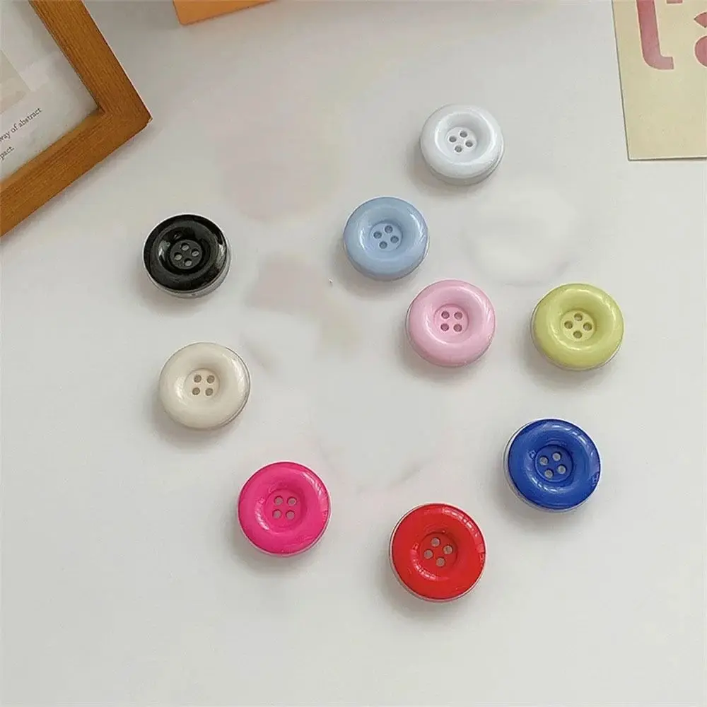 Fashion 3D Simulated Button Phone Stand Phone Grip Adhesive Adhesive Retractable Phone Stand Cute Phone Stand