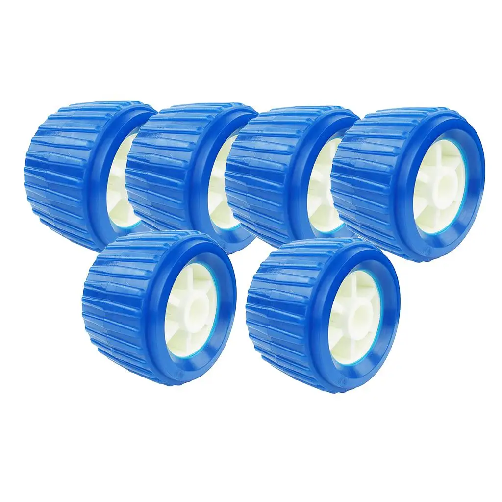 6x Trailer Roller Marine Inflatable Ribbed Roller Replace Part Hardware
