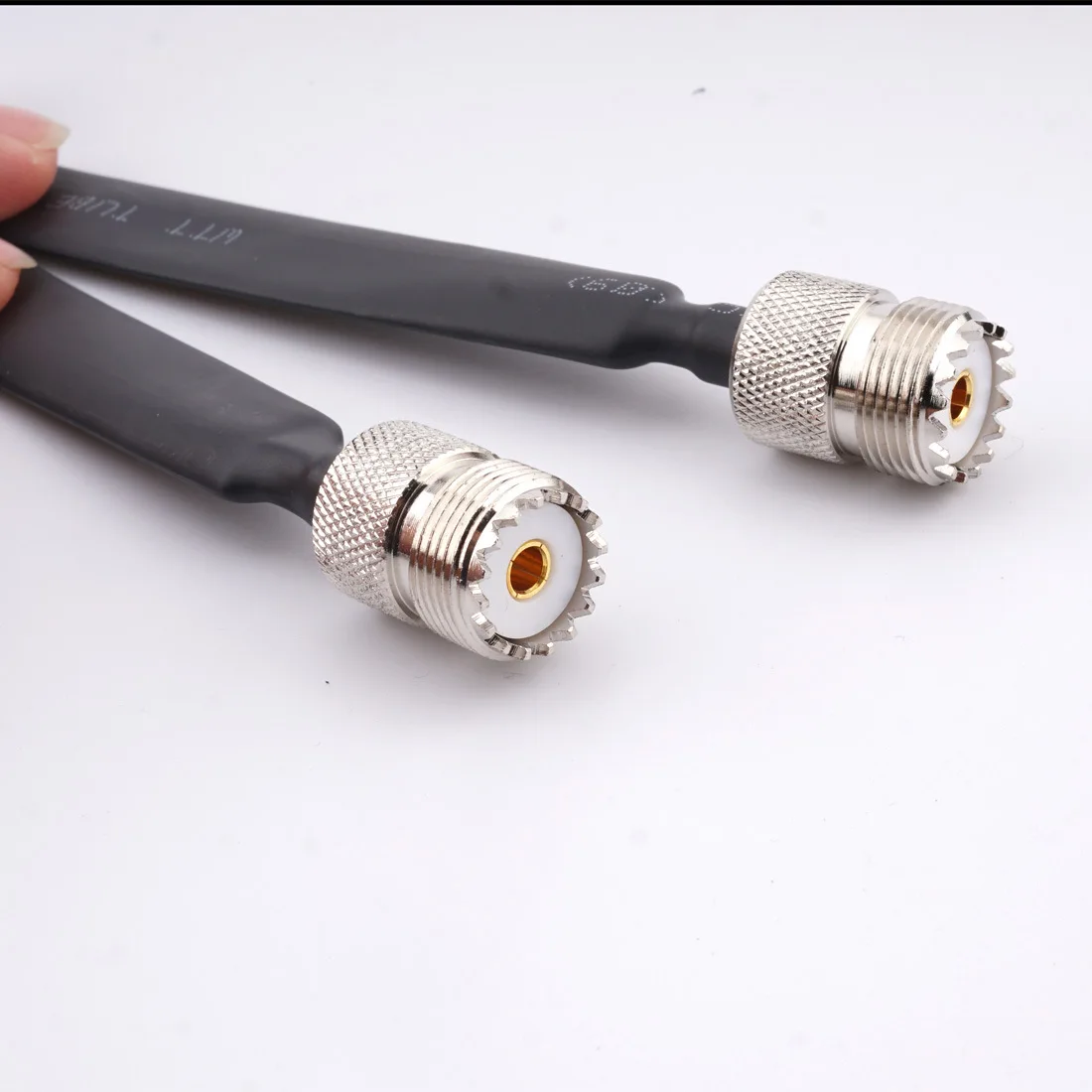 5PCS Intercom radio adapter line UHF female to UHF female flat line, window line, door line, length can be customized