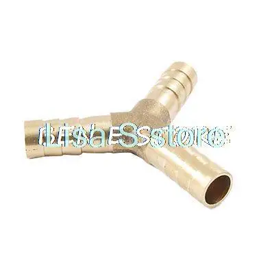 

8mm Y Type Brass Air Gas Fuel Y Hose Barb Connector Adapter Fitting