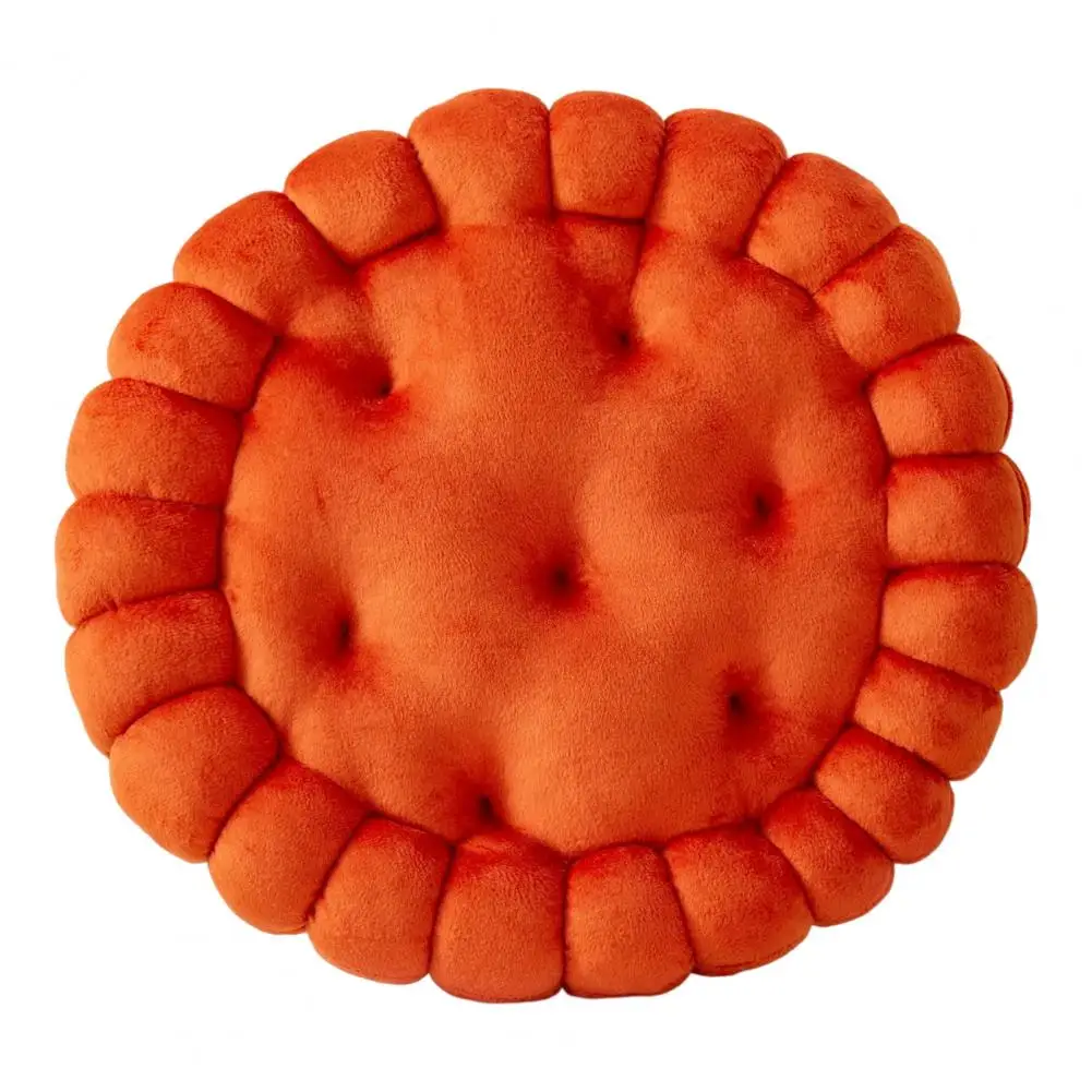 Beautiful Seat Pad Anti-fade Seat Cushion Thickened Protective Lovely Biscuits Shaped Chair Cushion