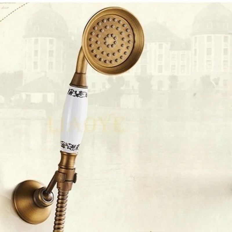

Античная бронзовая насадка для душа, ручной душ, ручной спрей, держатель для душа, медь, антикварные аксессуары для ванной комнаты