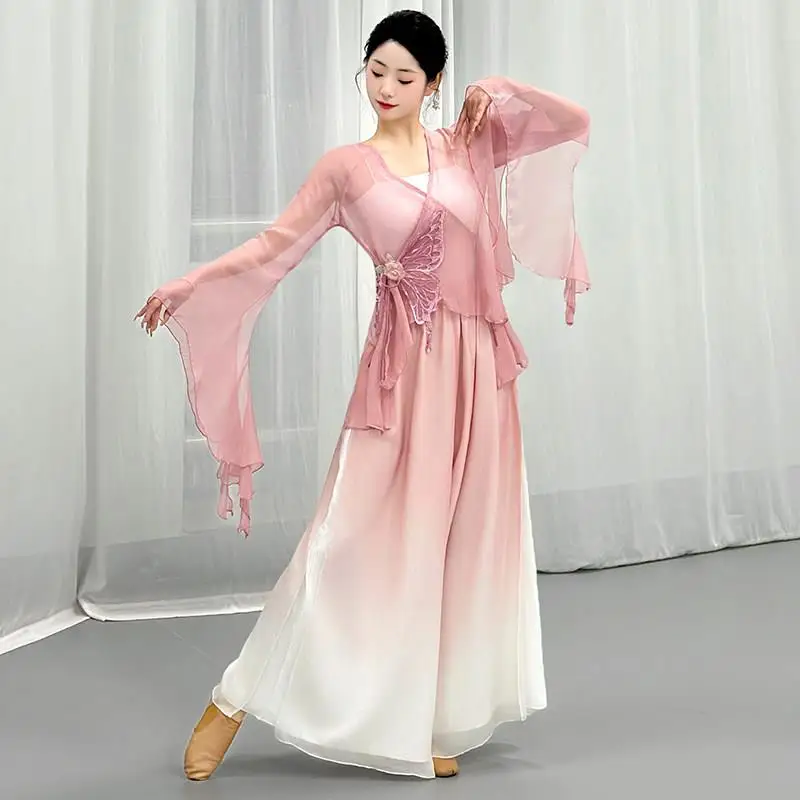 

Костюм для классического танца Ele Fairy-like: женский тренировочный комплект из шелка для выступлений и занятий