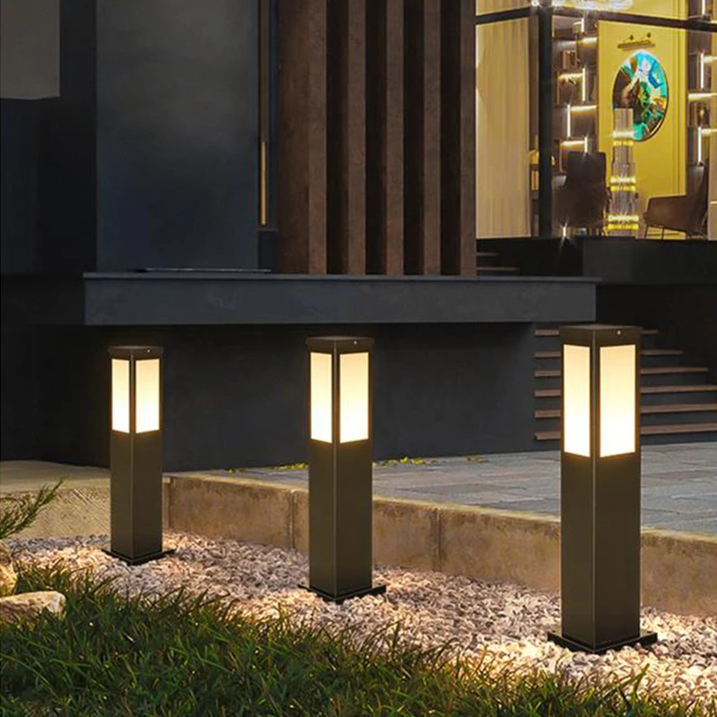 Lawn lamp outdoor waterproof villa garden Chinese garden lamp outdoor simple park landscape decoration pillar street lamp