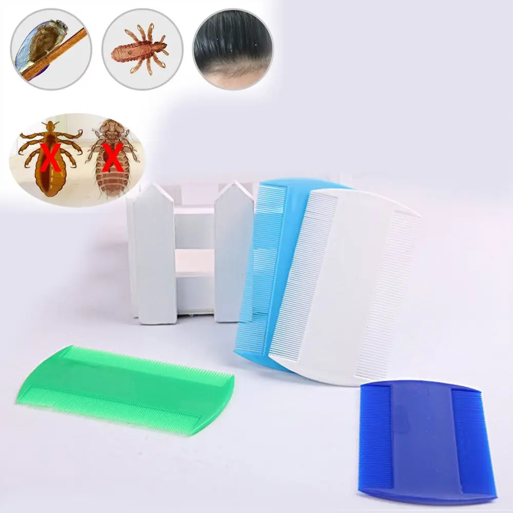 Effective Double Sided Hair Styling Tools White Nit Combs Head Lice Detection Lice Flea Nit Removal Lice Comb