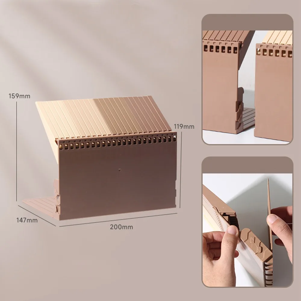 

Creative Gradient Color Piano Key Bookend High Quality Home Office Organ Book Stand Thickened Desk Book Holder Gift